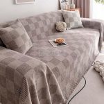 Ριχτάρι Chenille Με Κρόσια C17-4 Καπουτσίνο (3 Διαστάσεις)