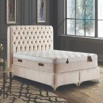 Κρεβάτι με Αποθηκευτικό Χώρο και Στρώμα Kalben (Μπεζ)