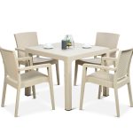 Σετ Τραπεζαρίας 5 Τεμαχίων Elit Rattan (Μπεζ)