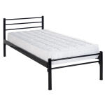 Κρεβάτι Μεταλλικό 290 Απλό 90x190cm (Μαύρο)