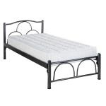 Κρεβάτι Μεταλλικό 293A Κύκλος Μονός 90x190cm (Γκρι)