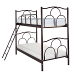 Κουκέτα Μεταλλική 295 Κύκλος Ίσιο 90x190cm (Καφέ)