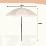 Ομπρέλα Miami 160x210cm με Ανάκλιση