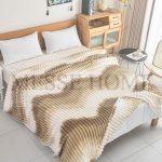 Κουβέρτα Super Soft Ριγέ Μπεζ (Μονή & Υπέρδιπλη)