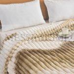 Κουβέρτα Super Soft Ριγέ Μπεζ (Μονή & Υπέρδιπλη) - Image 3