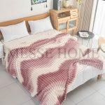 Κουβέρτα Super Soft Ριγέ Σομόν (Μονή & Υπέρδιπλη)