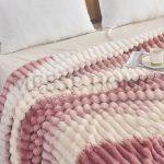 Κουβέρτα Super Soft Ριγέ Σομόν (Μονή & Υπέρδιπλη) - Image 2