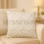 Διακοσμητική Μαξιλαροθήκη Γούνα 3D FKT 45x45cm (Εκρού)