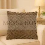 Διακοσμητική Μαξιλαροθήκη Γούνα 3D FKT 45x45cm (Καφέ)