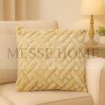 Διακοσμητική Μαξιλαροθήκη Γούνα 3D FKT 45x45cm (Μπεζ)