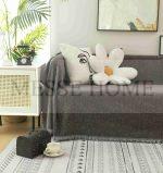 Ριχτάρι Chenille Με Κρόσια C100-15 Ανθρακί (4 Διαστάσεις)