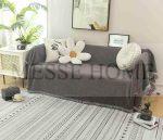 Ριχτάρι Chenille Με Κρόσια C100-15 Ανθρακί (4 Διαστάσεις) - Image 2