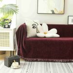 Ριχτάρι Chenille Με Κρόσια C100-2 Μπορντό (4 Διαστάσεις)