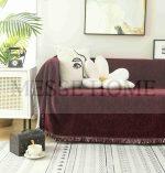 Ριχτάρι Chenille Με Κρόσια C100-2 Μπορντό (4 Διαστάσεις)