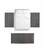 Σετ Κρεβ/μαρας Bouclé Καρό Ανθρακί (3 Τεμάχια)
