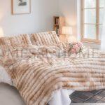 Σετ Παπλωματοθήκης Γουνάκι Μπεζ (Μονό & Υπέρδιπλο)