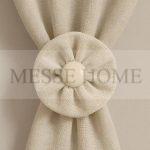 Δέστρα Κουρτίνας Κουμπί με Μαγνήτη (Μπεζ)