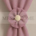 Δέστρα Κουρτίνας Κουμπί με Μαγνήτη (Ροζ)