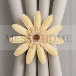 Δέστρα Κουρτίνας Ηλίανθος με Μαγνήτη (Μπεζ)