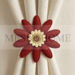 Δέστρα Κουρτίνας Ηλίανθος με Μαγνήτη (Μπορντό)