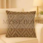 Διακοσμητική Μαξιλαροθήκη Γούνα 3D SMR 45x45cm (Καφέ)