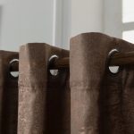 Κουρτίνα Μέτριας Σκίασης με Κρίκους A6083 Καφέ (270x280cm)