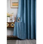 Κουρτίνα Μέτριας Σκίασης με Κρίκους A6083 Μπλε (270x280cm) - Image 2