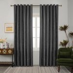 Κουρτίνα Μέτριας Σκίασης με Κρίκους A6083 Ανθρακί (270x280cm)