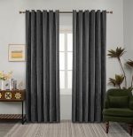 Κουρτίνα Μέτριας Σκίασης με Κρίκους A6083 Ανθρακί (270x280cm)