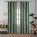 Κουρτίνα Μέτριας Σκίασης με Κρίκους A6083 Πράσινο (270x280cm)