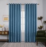 Κουρτίνα Μέτριας Σκίασης με Κρίκους A6083 Μπλε (270x280cm)