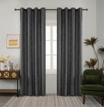 Κουρτίνα Μέτριας Σκίασης με Κρίκους AD6083 Ανθρακί (140x270cm)