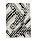 Χαλί Ανάγλυφο Tamara H7332A Γκρι/Μαύρο (8 Διαστάσεις)