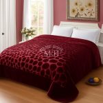 Κουβέρτα Sherpa Stone Μπορντό (Υπέρδιπλη 220x240cm)