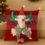 Χριστουγεννιάτικη Μαξιλαροθήκη με Τάρανδο 002 (45x45cm)