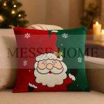 Χριστουγεννιάτικη Μαξιλαροθήκη με Άγιο Βασίλη 011 (45x45cm)