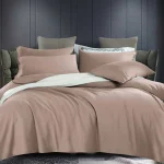 Σετ Παπλ/θήκη Υπέρδιπλη 4 Τεμ. 100% Βαμβάκι (Καπουτσίνο)