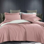 Σετ Παπλ/θήκη Υπέρδιπλη 4 Τεμαχίων 100% Βαμβάκι (Σομόν)