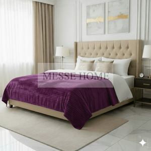 Κουβέρτα Sherpa Υπέρδιπλη 220x240cm (Μωβ)