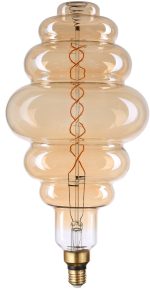 Avide LED Jumbo Bixby Κεχριμπάρι 8W E27 2400K Ντιμαριζόμενο 200x410mm - Image 2