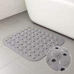 Αντιολισθητικό Πατάκι με Κουκκίδες Μασάζ 46x46cm (Γκρι)