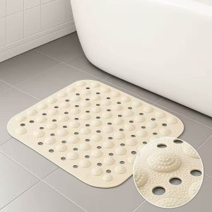 Αντιολισθητικό Πατάκι με Κουκκίδες Μασάζ 46x46cm (Μπεζ)