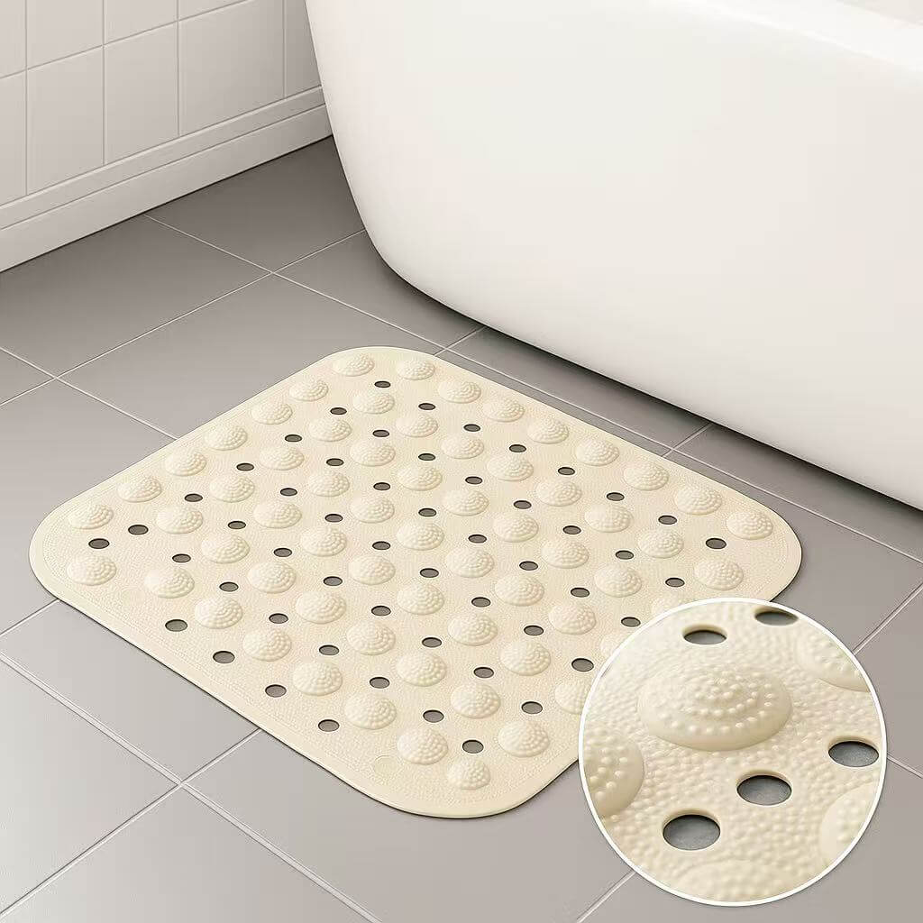 antiolishitiko-pataki-mpanioy-me-koykkides-masaz-46x46cm-mpez Αντιολισθητικό Πατάκι με Κουκκίδες Μασάζ 46x46cm (Μπεζ) - Image 1