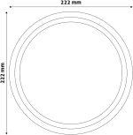 Avide Στεγανή Πλαφονιέρα Οροφής  IP54 Στρογγυλό (Merkur-C) 12W Λευκό 4000K Γκρί - Image 4
