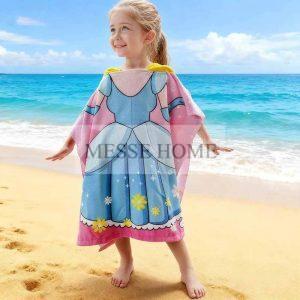 Παιδική Πετσέτα Πόντσο 60x120cm (Πριγκίπισσα)