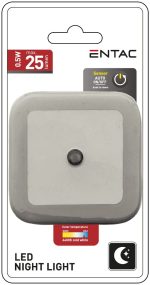 Entac Φωτάκι Νυκτός 0.5W Τετράγωνο Ψυχρό Άσπρο