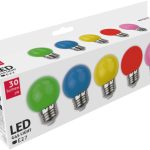 Avide LED Διακοσμητική Λάμπα G45 1W E27 (5τμχ. 5χρώματα)