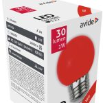 Avide LED Διακοσμητική Λάμπα G45 1W E27 Κόκκινο