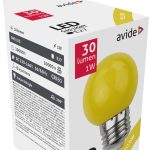 Avide LED Διακοσμητική Λάμπα G45 1W E27 Κίτρινο