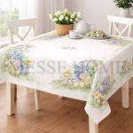 Πασχαλινό Τραπεζομάντηλο με Πουλάκια & Λουλούδια -3